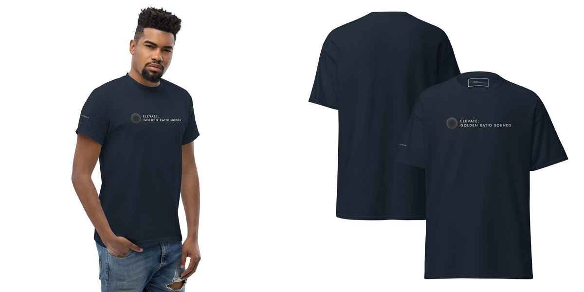 Elevate: Golden Ratio Sounds Unisex Classic Tee — navy