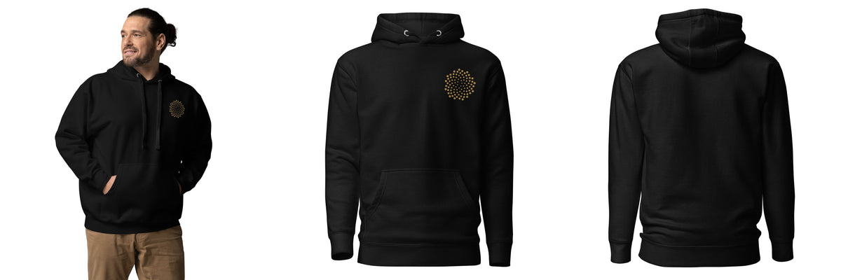 Elevate: Golden Ratio Sounds Unisex Embroidery Hoodie - Black
