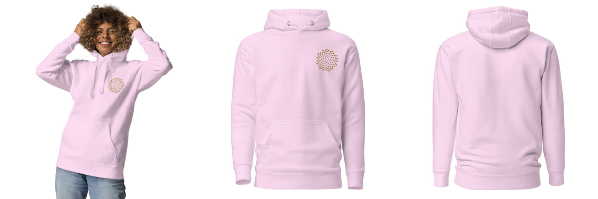 Elevate: Golden Ratio Sounds Unisex Embroidery Hoodie - Lavender