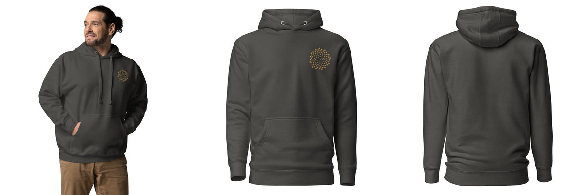 Elevate: Golden Ratio Sounds Unisex Embroidery Hoodie - Vintage Black