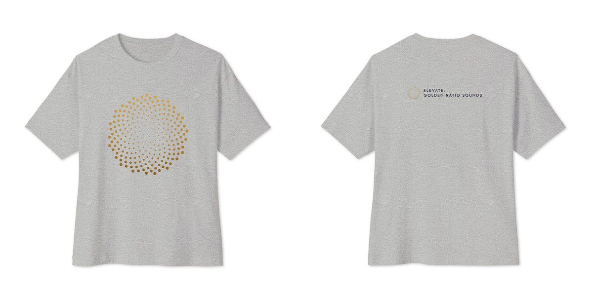 Elevate: Golden Ratio Sounds Unisex Oversized Boxy Tee - Athletic Heather