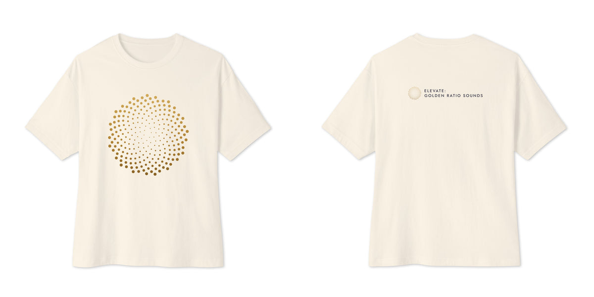 Elevate: Golden Ratio Sounds Unisex Oversized Boxy Tee - Natural
