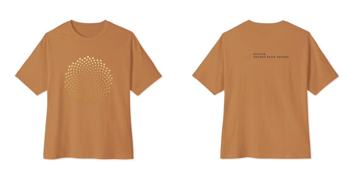 Elevate: Golden Ratio Sounds Unisex Oversized Boxy Tee - Toast