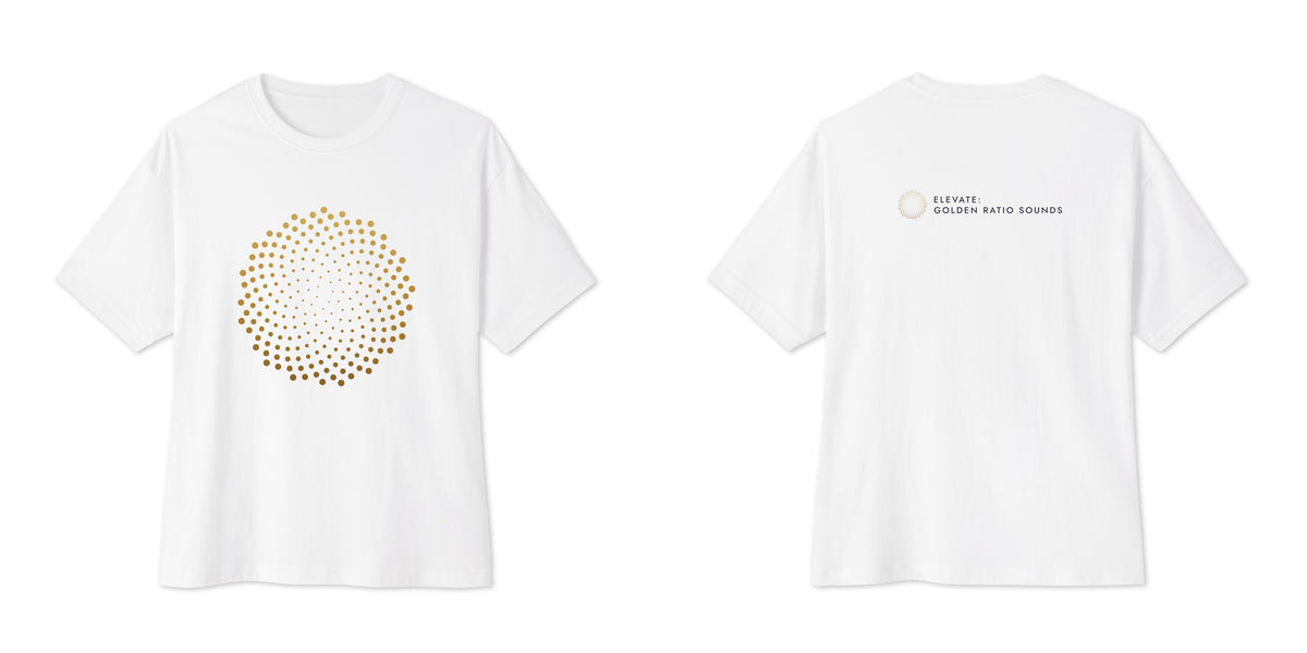 Elevate: Golden Ratio Sounds Unisex Oversized Boxy Tee - White