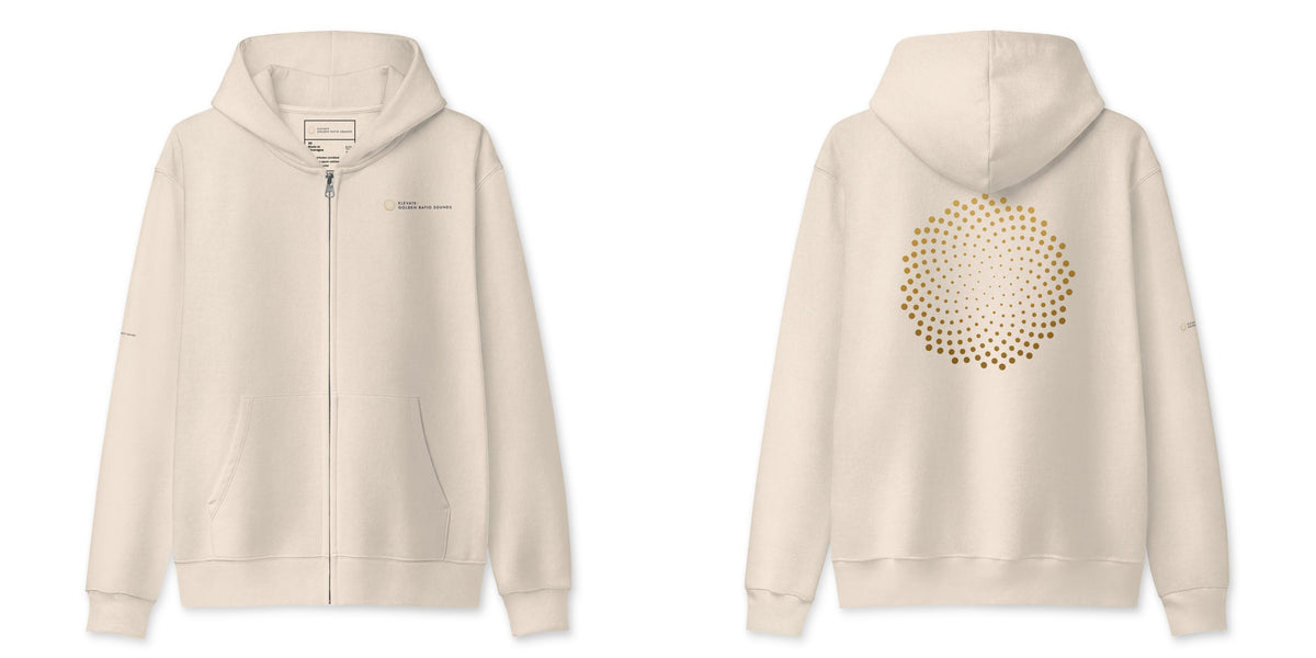 Elevate: Golden Ratio Sounds Unisex Full Zip Hoodie - Dust